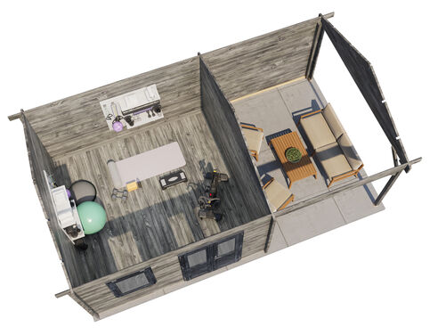 400cm x 400cm + 300cm Veranda