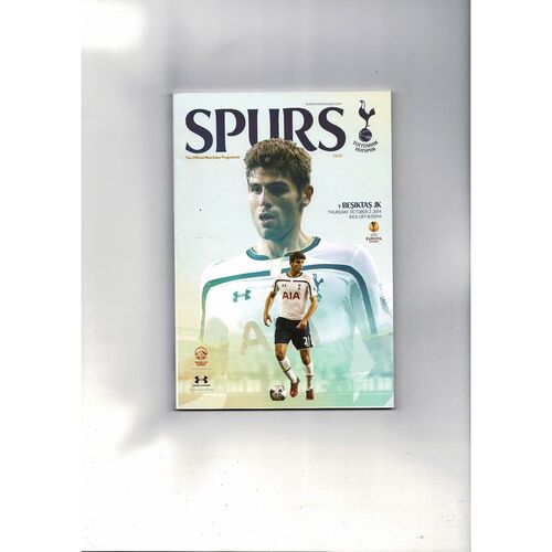 Tottenham Hotspur v Besiktas JK Europa League Football Programme 2014/15