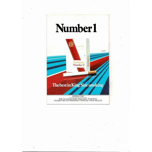1978 England v Czechoslovakia Football Programme
