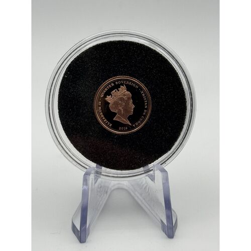 2018 QE11 Rose gold quarter sovereign