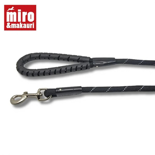 Rubber Handle Rope Lead 13mm x 110cm Black