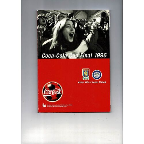 1996 Aston Villa v Leeds United League Cup Final Football Programme