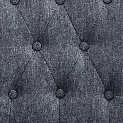 mcc direct Set of 2 Linen Fabric Dining Chairs Roll Top Scroll High Back For Home & Commercial Restaurants