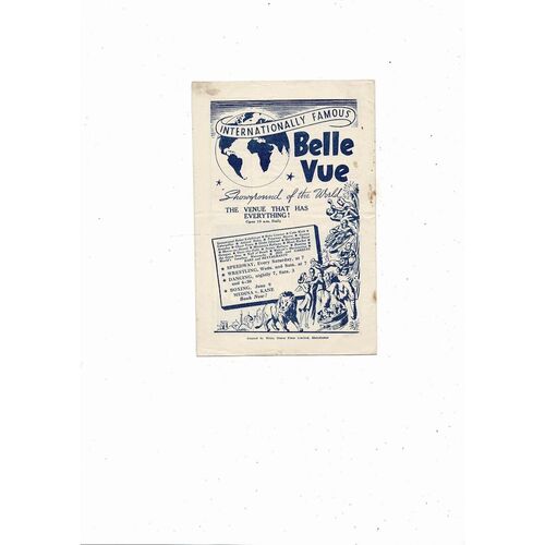 1946/47 Manchester City v Burnley Football Programme