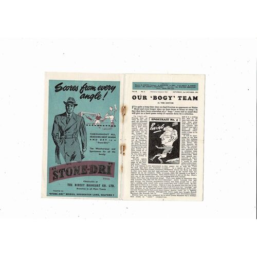 1954/55 Manchester City v Everton Football Programme