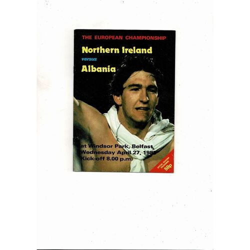 1983 Northern Ireland v Albania Football Programme