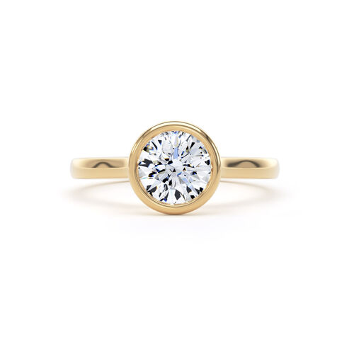 Round brilliant rubover solitaire