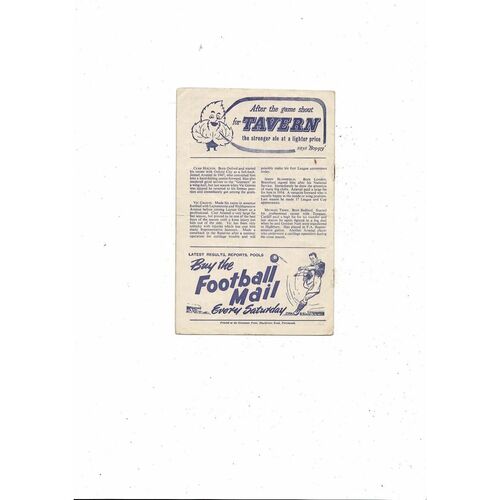 1956/57 Portsmouth v Arsenal Football Programme