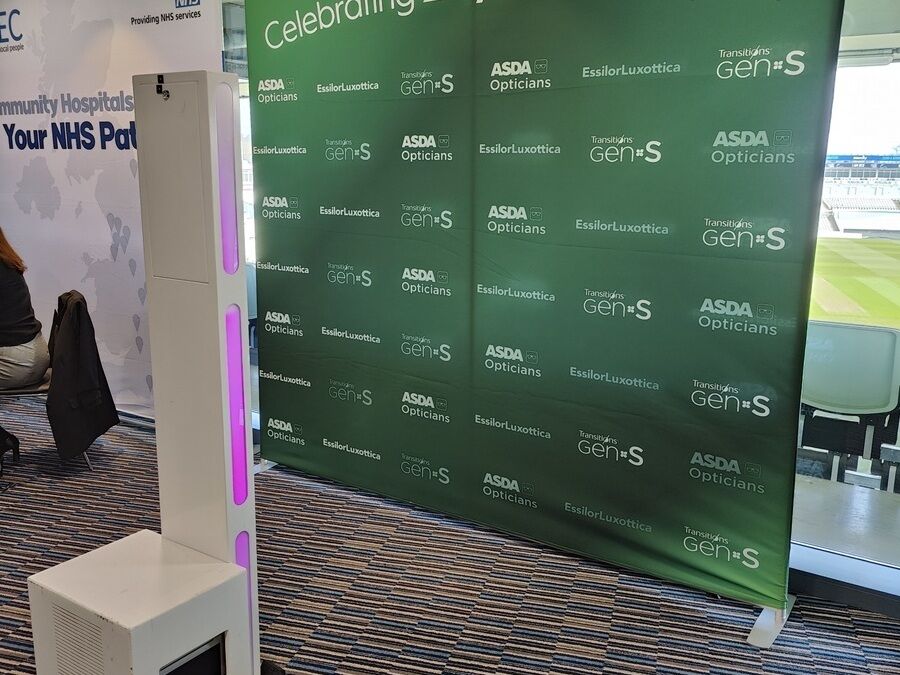 compact selfie pod hire with custom backdrop, Birmingham