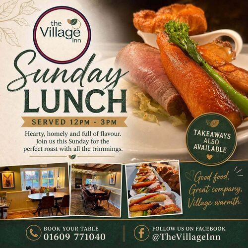 Food | The Village Inn | Sunday Lunch Brompton | Sunday Lunch Northallerton | Restaurant Brompton