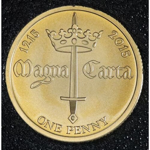 2015 Baliwick of Jersey Magna Carta gold coin