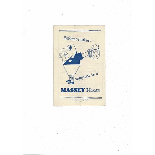 1958/59 Burnley v Leeds United Football Programme