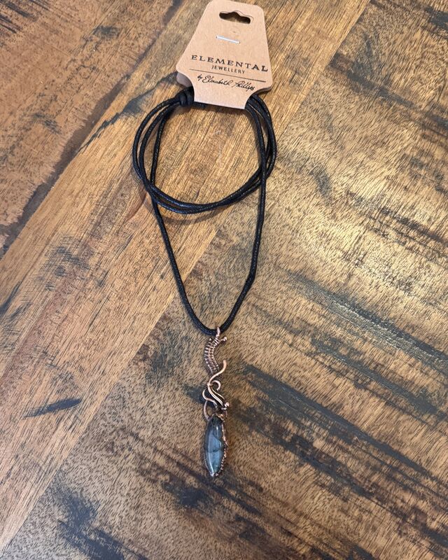 Tourmaline Wire weave necklace