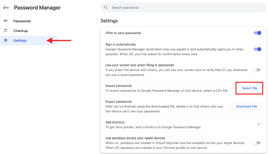 Importing your Google Chrome Passwords & Bookmarks