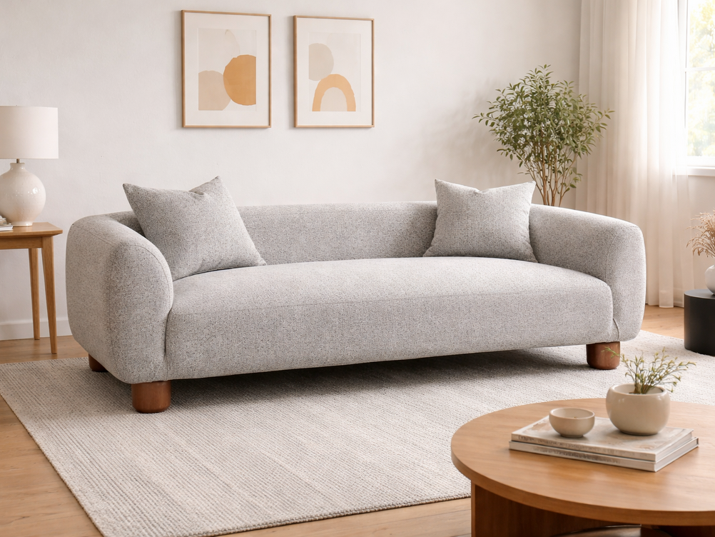 'Crixus Range' Modular Sofa - integrated back & Curved arm