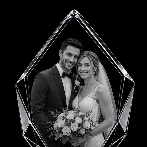 Wedding 3D Crystal Gifts | 3d Crystal Shop | 3d crystal glass engraving | Personalised 3d engraving  | 3d crystal photo