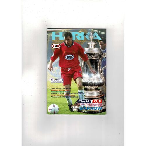 Shrewsbury Town v Barrow FA Cup Football Programme 2002/03