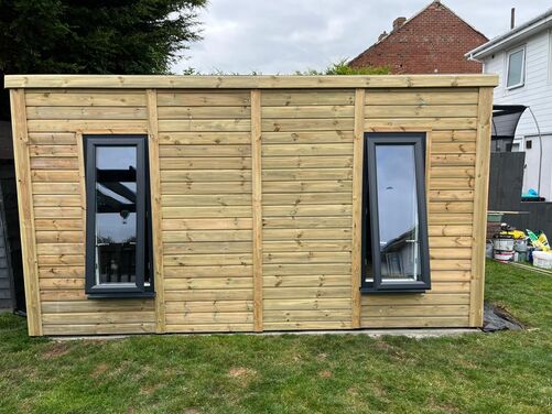 #PVC096 14x10 Pent Summer House/Workshop