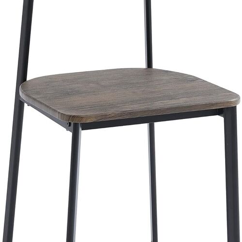 mcc direct Dining Table and Chairs Set Metal Wood Effect Table Dining Set 4 Chairs Blake - Grey
