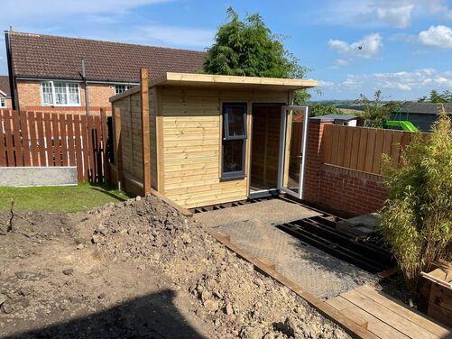 #PVC095 10x10 Pent Summer House