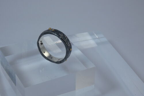 Night Sky Reticulated and Granulated Ring