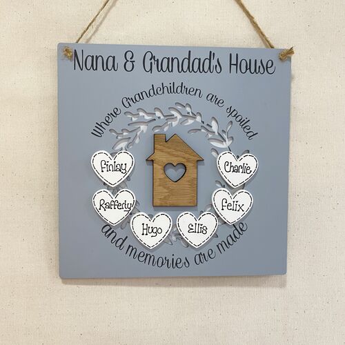 Personalised Grandparents Plaque with Grandchildren Names