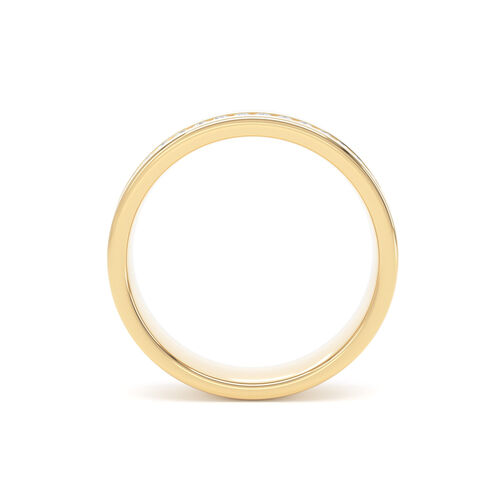 Offset diamond channel set ring