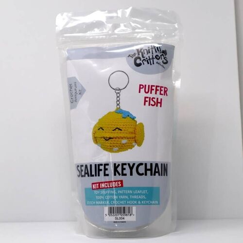 Knitty Critters Sealife Keyrings - Puffer Fish