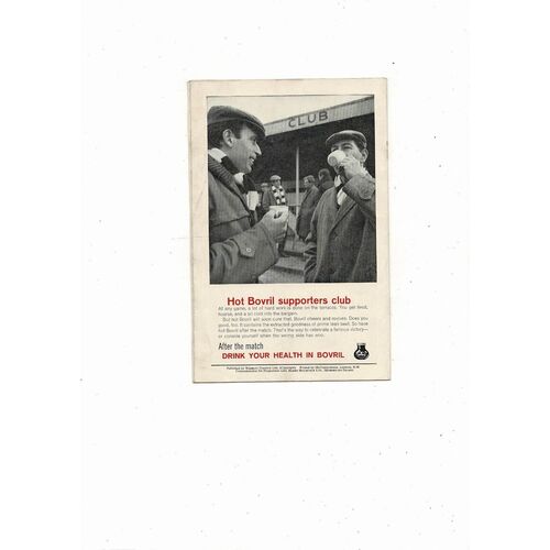 1965 TSV Munchen 1860 v West Ham United European Cup Winners Cup Final Football Programme