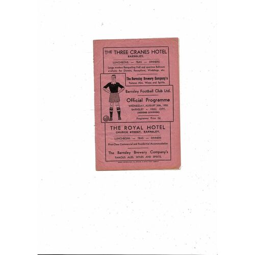 1950/51 Barnsley v Hull City Football Programme
