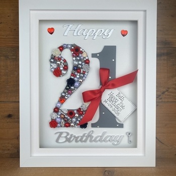 LED Happy 21 st birthday frame