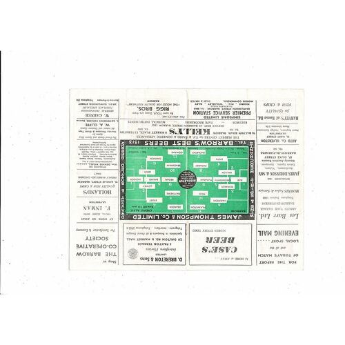 1966/67 Barrow v Crewe Alexandra Football Programme