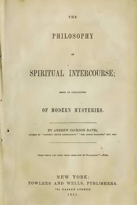 1851 | The Philosophy of Spiritual Intercourse