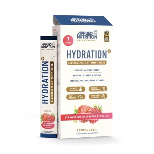 Applied Nutrition Hydration+ Electrolyte & Vitamin Sticks - Strawberry Raspberry (7 x 8g)