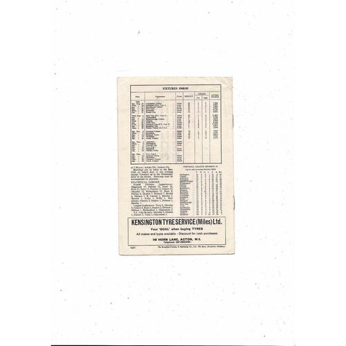 1968/69 Brentford v Aldershot Football Programme