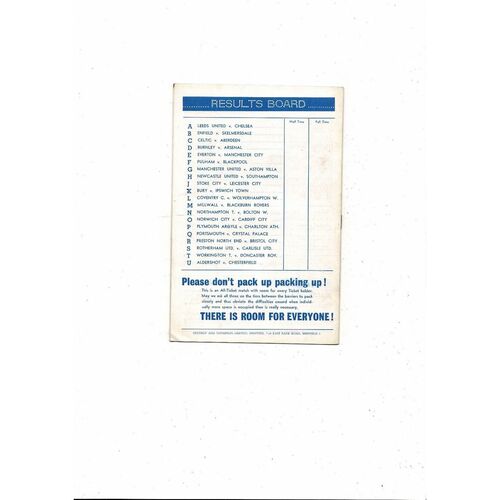 1967 Nottingham Forest v Tottenham Hotspur FA Cup Semi Final Football Programme