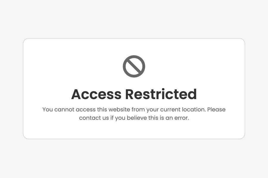The new Access Restricted page for Webfactory websites