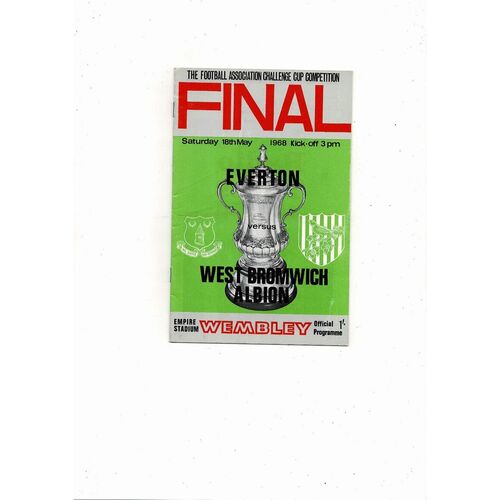 1968 Everton v West Bromwich Albion FA Cup Final Football Programme