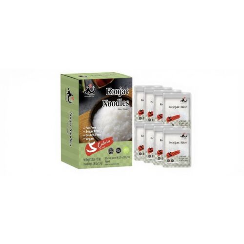 YUHO Konjac Noodles - Rice Shape  (8 Packs) - 1.52 Kg