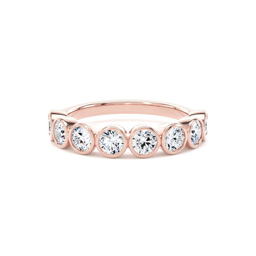 Rubover round brilliant cut diamond ring