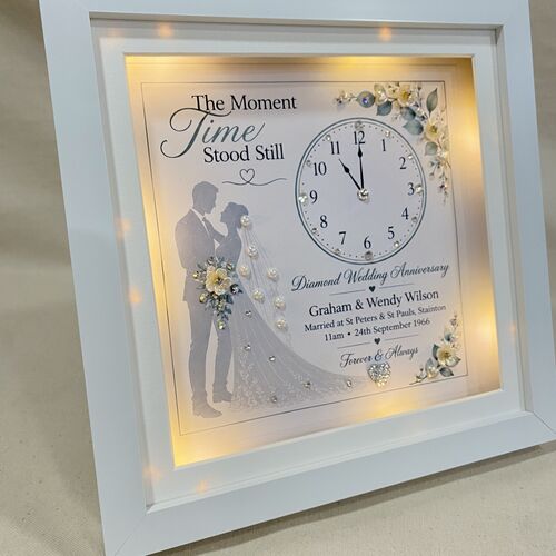 Time Stood Still – Personalised Wedding & Anniversary Frame