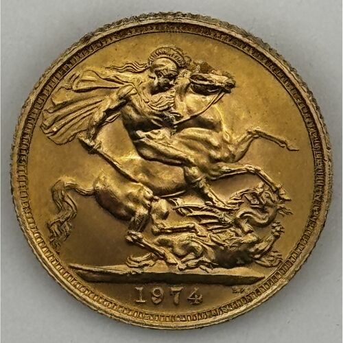 1974 QE11 full gold sovereign