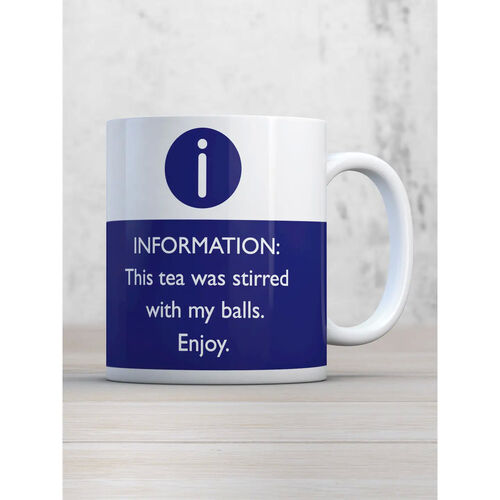 Funny Mug Stirred With My Balls