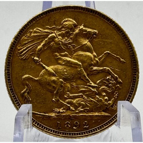 1892 Melbourne full gold Jubilee head sovereign