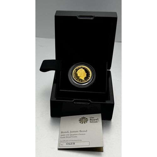 2020 Gold 1/4 Ounce Proof James Bond Coin