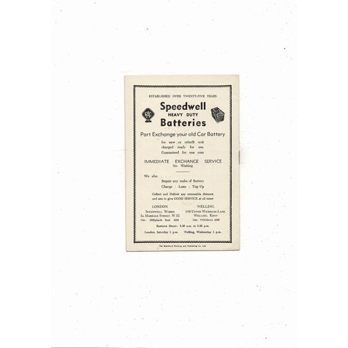 Brentford v International Managers X1 Friendly Football Programme 1955/56