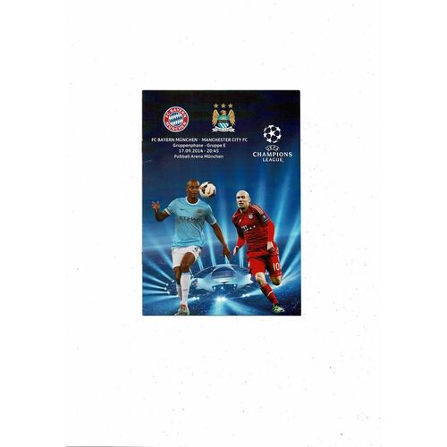 FC Bayern Munich v Manchester City Champions League Match Guide 2014/15