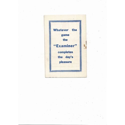 1956/57 Huddersfield Town v Doncaster Rovers Football Programme