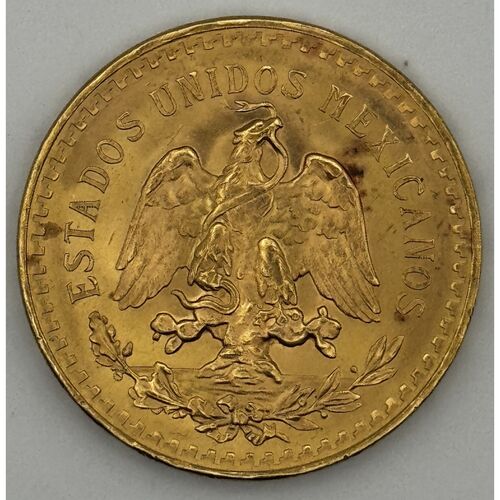 1947 gold 50 Peso bullion coin