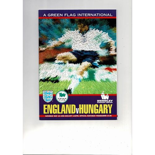 1996 England v Hungary Football Programme